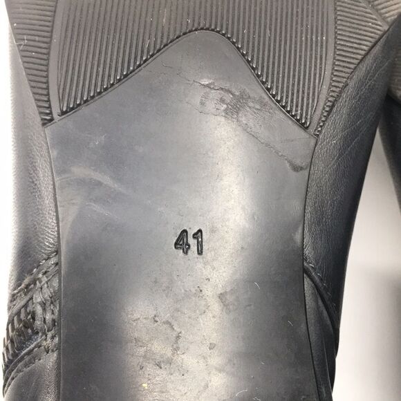 Regarde Le Ciel Stefany 333 Metallic Dark Gray Leather Heeled Ankle Boots Sz 41 - Picture 6 of 16